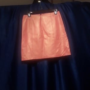 CACHE Genuine  leather  mini  skirt